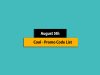 Amazing β August 5th, 2022! Promo Code List