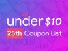 September 25th – Only Under 10 Promo Code List