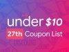 September 27th – Only Under 10 Promo Code List