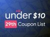 June 29th – Only Under 10 Promo Code List