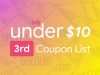 September 3rd – Only Under 10 Promo Code List