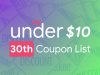 June 30th – Only Under 10 Promo Code List