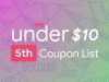 September 5th – Only Under 10 Promo Code List