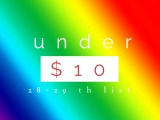 November 28-29th, Under $10 Items List