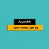 Great – August 4th, 2022! Promo Code List