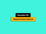 Big List – December 5th, 2024! Promo Code & Coupon List