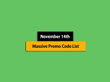 Amazing – November 14th, 2024! Promo Code List