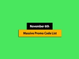 Great – November 6th, 2024! Promo Code List