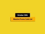 Massive – October 30th, 2024! Promo Code List