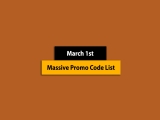 Amazing – March 1st, 2025! Promo Code List